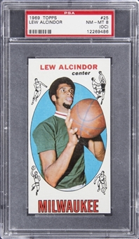 1969-70 Topps #25 Lew Alcindor Rookie Card – PSA NM-MT 8 (OC)